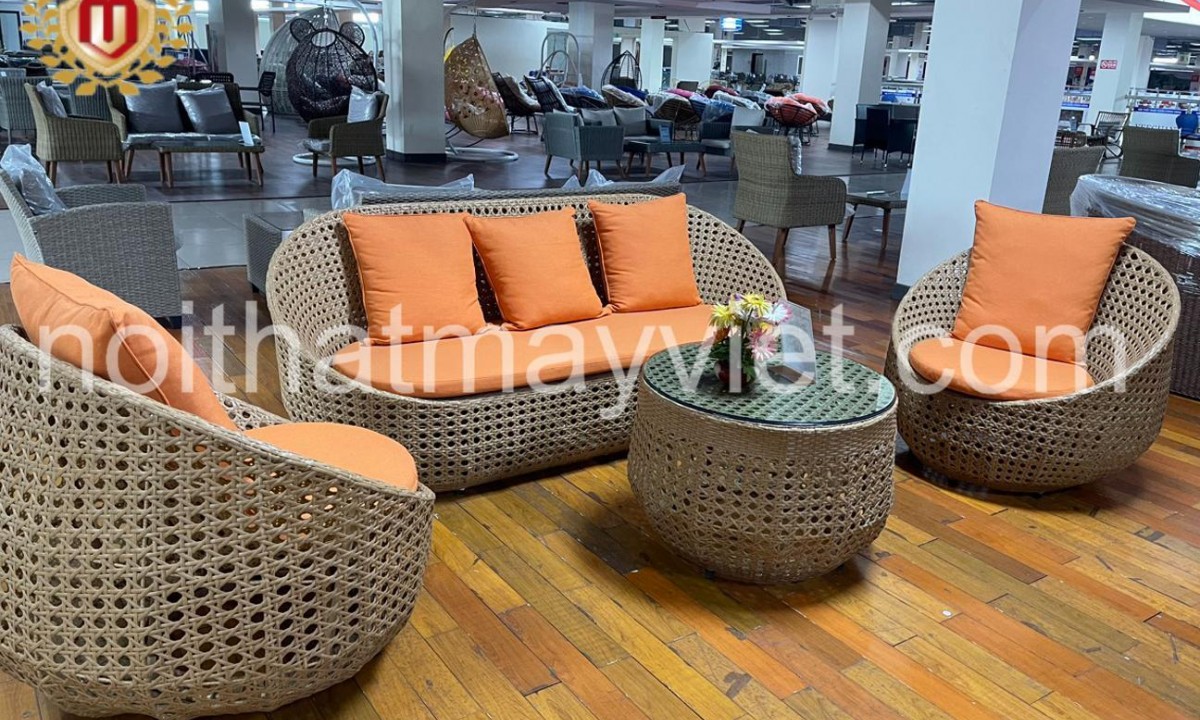 Bàn Ghế Sofa Mây Tre BGSF0037